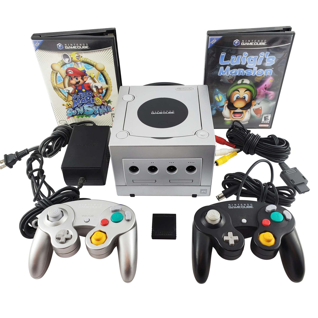Nintendo Gamecube Console Bundle: Super Mario Sunshine & Luigi's Mansion
