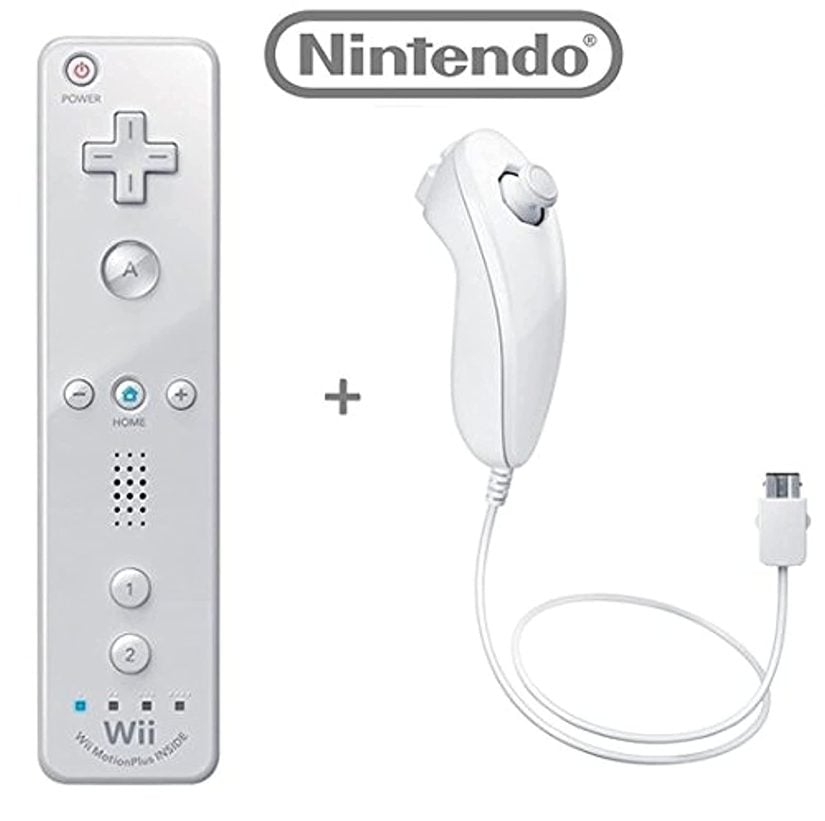 Wii Motion Plus Remote & Nunchuck Controller.