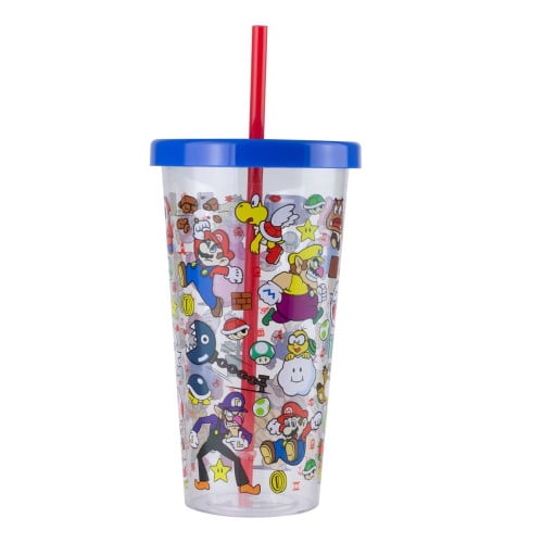 Plastic Cup & Straw - Super Mario - Image 3