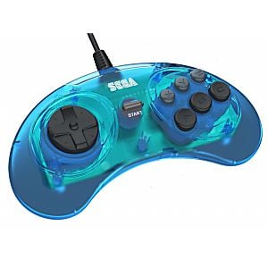 Sega Genesis Licensed Blue 6-Button Controller
