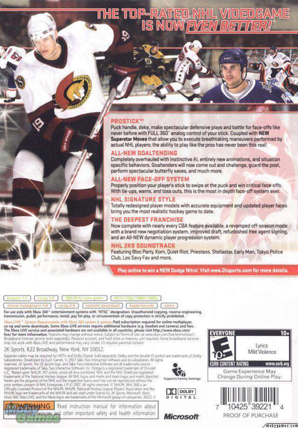 NHL 2K8 - PS2 Game - Image 2